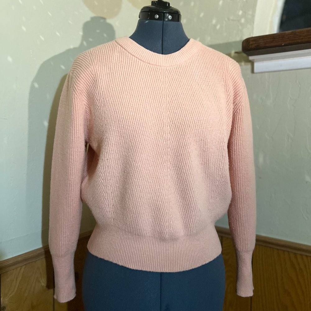 Elodie Salmon Ribbed Knitted Sweater XS
